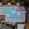 a pool in a courtyard