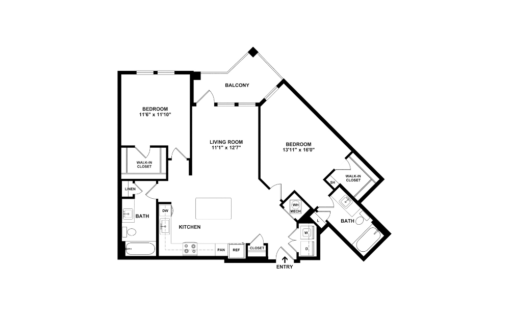 2D Flat Floorplan - B4