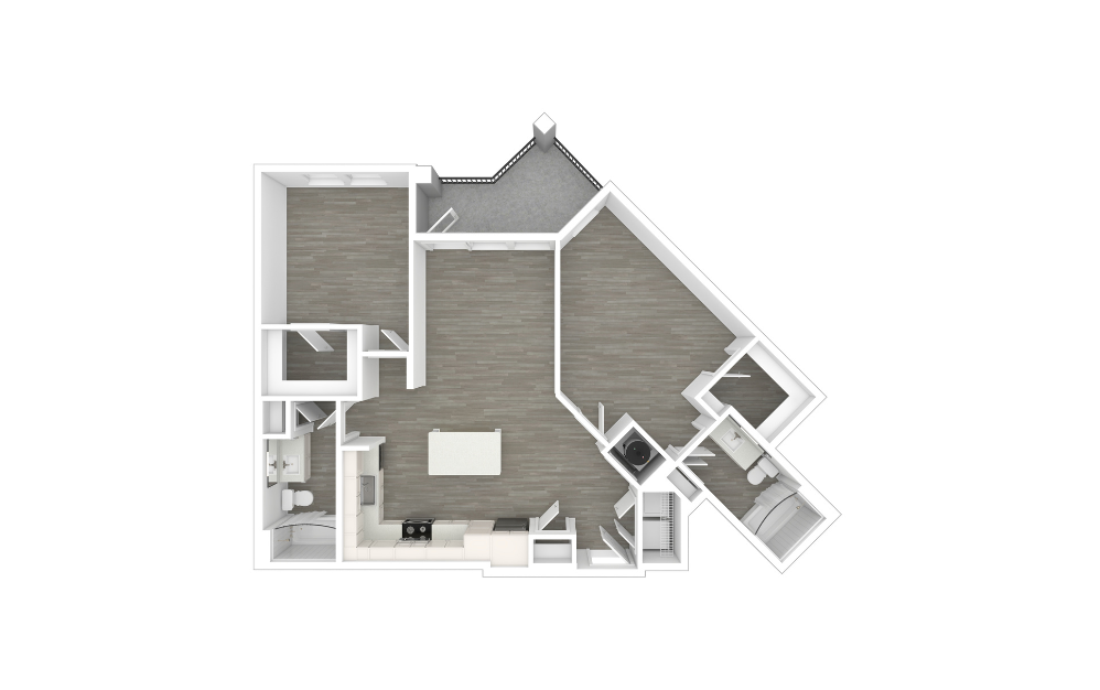 3D Unfurnished Floorplan -  B4