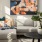 a living room with a couch and a coffee table